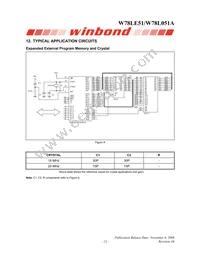 W78L051A24PL Datasheet Page 21