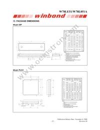 W78L051A24PL Datasheet Page 23