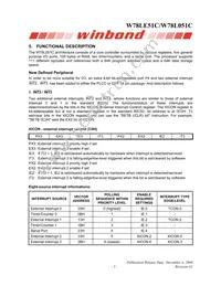 W78L051C24PL Datasheet Page 5