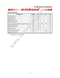 W78L051C24PL Datasheet Page 16