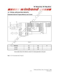 W78L051C24PL Datasheet Page 19