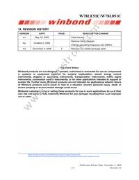 W78L051C24PL Datasheet Page 23