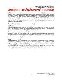 W78L052C24PL Datasheet Page 9