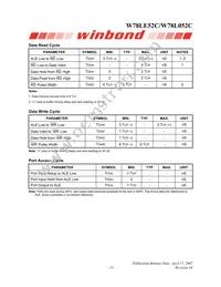 W78L052C24PL Datasheet Page 15