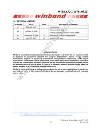 W78L052C24PL Datasheet Page 23