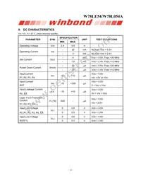 W78L054A24PL Datasheet Page 14
