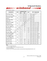 W78L054A24PL Datasheet Page 15