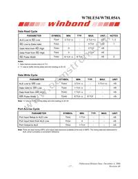 W78L054A24PL Datasheet Page 17