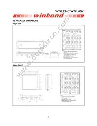 W78L054C24PL Datasheet Page 20