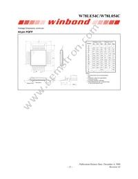 W78L054C24PL Datasheet Page 21