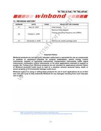 W78L054C24PL Datasheet Page 22