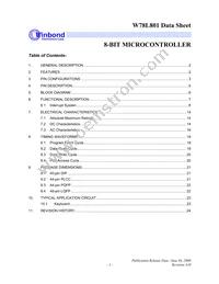 W78L801A24FL Datasheet Cover