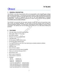 W78L801A24FL Datasheet Page 2