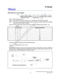 W78L801A24FL Datasheet Page 11