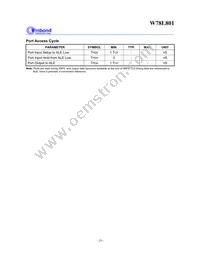 W78L801A24FL Datasheet Page 18