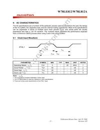 W78L812A24PL Datasheet Page 21