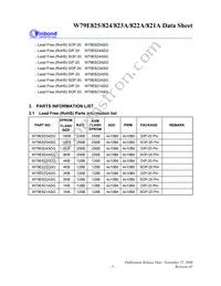 W79E825ASG Datasheet Page 5