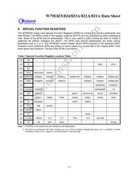 W79E825ASG Datasheet Page 16