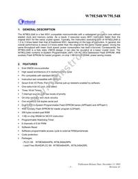 W79L548A25PL Datasheet Page 3