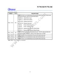 W79L548A25PL Datasheet Page 6