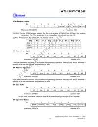 W79L548A25PL Datasheet Page 21