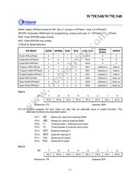 W79L548A25PL Datasheet Page 22