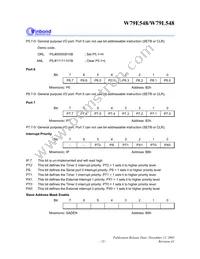 W79L548A25PL Datasheet Page 23