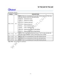 W79L549A25PL Datasheet Page 6