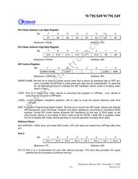 W79L549A25PL Datasheet Page 19