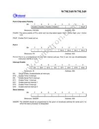 W79L549A25PL Datasheet Page 20