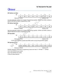 W79L549A25PL Datasheet Page 21