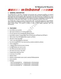 W79L632A25DL Datasheet Page 2