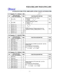 W83115WG-BW Datasheet Page 22
