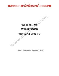W83627G-AW Datasheet Cover