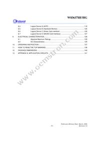 W83637HG-AW Datasheet Page 5