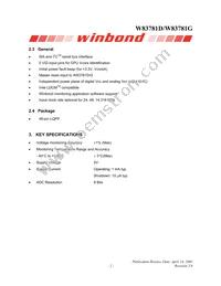 W83781G Datasheet Page 6