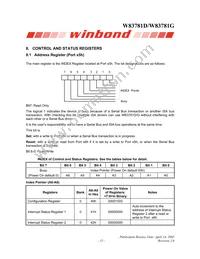 W83781G Datasheet Page 19