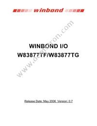 W83877TG Datasheet Cover