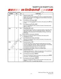 W83977ATG-AW Datasheet Page 21