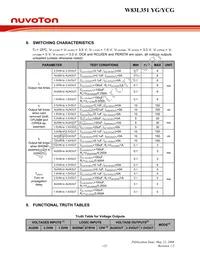 W83L351YCG TR Datasheet Page 16