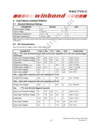 W83L771G Datasheet Page 20