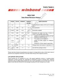W83L784G Datasheet Page 2