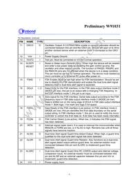 W91031SG T&R Datasheet Page 4