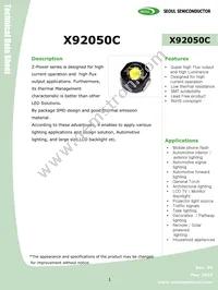 W92050C-P-AA Datasheet Cover