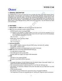 W925G240 Datasheet Page 2