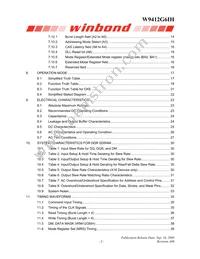 W9412G6IH-5 Datasheet Page 2