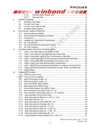 W9412G6KH-4 Datasheet Page 2