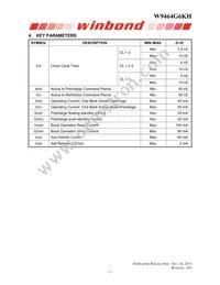 W9464G6KH-4 Datasheet Page 5