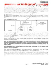 W958D6DBCX7I TR Datasheet Page 14
