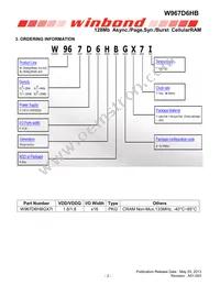 W967D6HBGX7I TR Datasheet Page 2